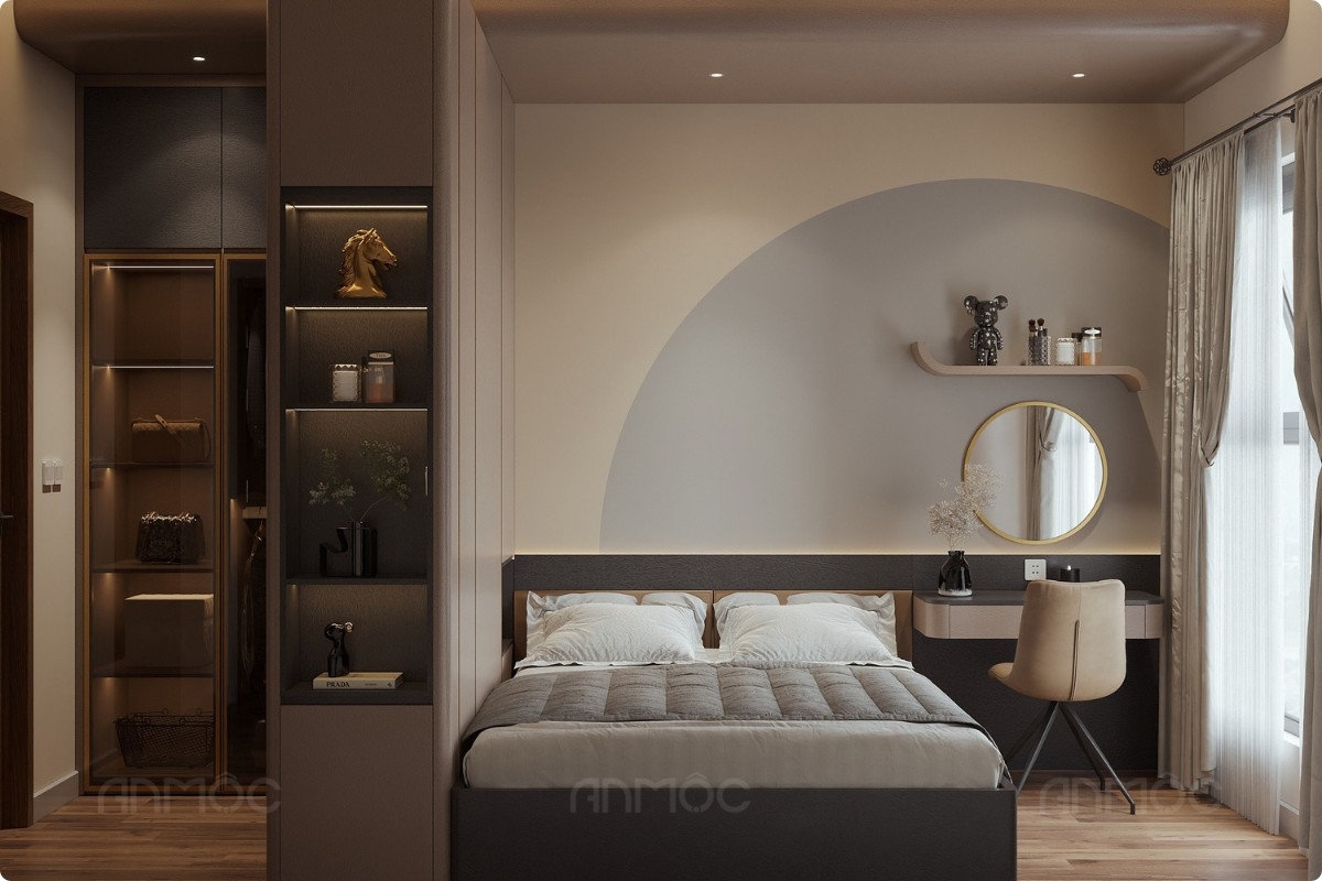 55+ Mẫu Thiết Kế Nội Thất Chung Cư "Đỉnh Nhất" 2026 2750 Phòng ngủ master, Thiết kế nội thất chung cư Swanbay 52m2