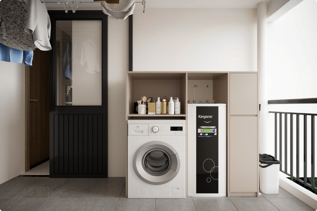 55+ Mẫu Thiết Kế Nội Thất Chung Cư "Đỉnh Nhất" 2026 2707 Tổng thể khu vực logia căn hộ chung cư Greenfield 68m2