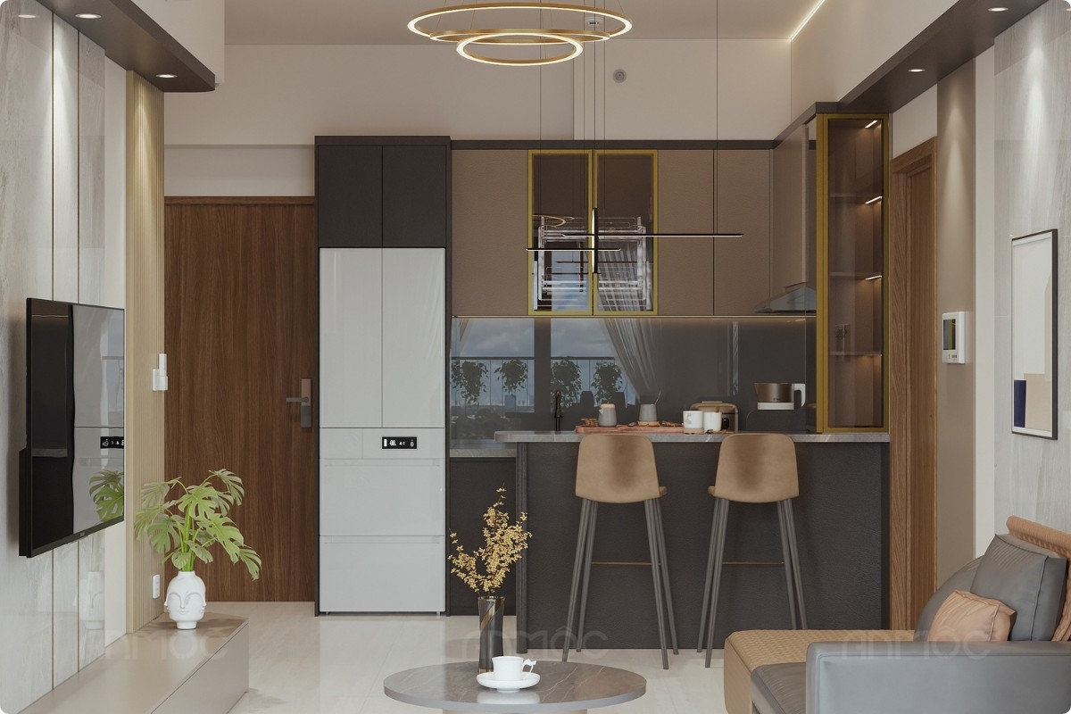 55+ Mẫu Thiết Kế Nội Thất Chung Cư "Đỉnh Nhất" 2026 2751 Phòng bếp, Thiết kế nội thất chung cư Swanbay 52m2